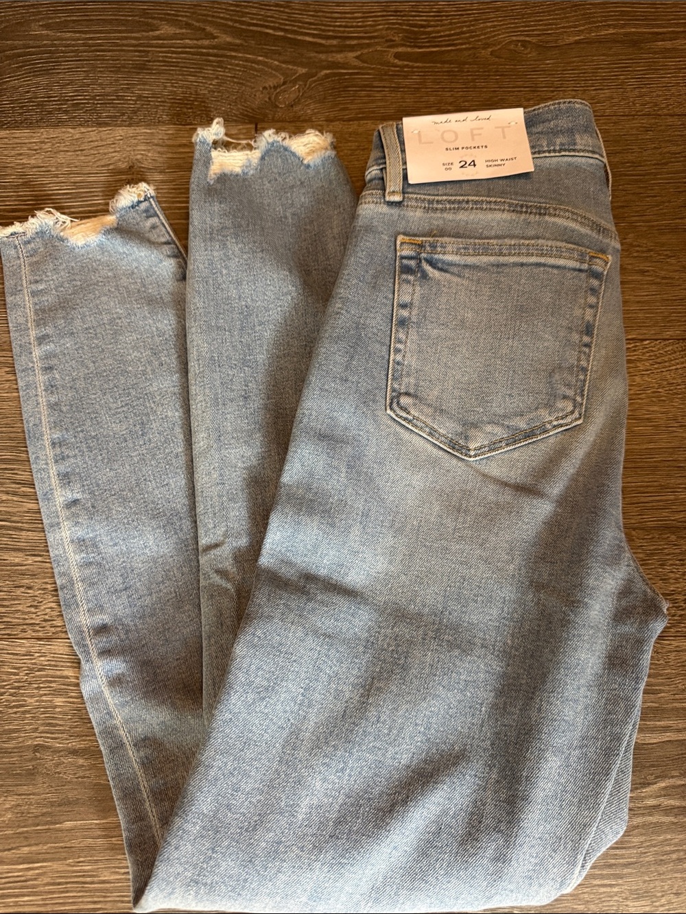 Loft Light Blue Women's High-Rise Slim Jeans size 00